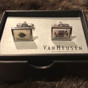 Van Heusen Playing Card Cuff Links
